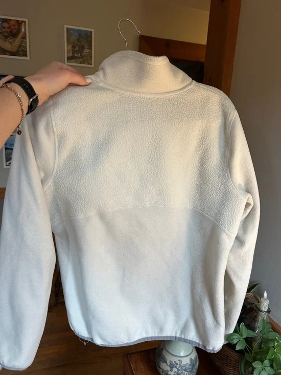 L.L. Bean women’s Cream Half-Zip Fleece Pullover - Picture 2 of 2